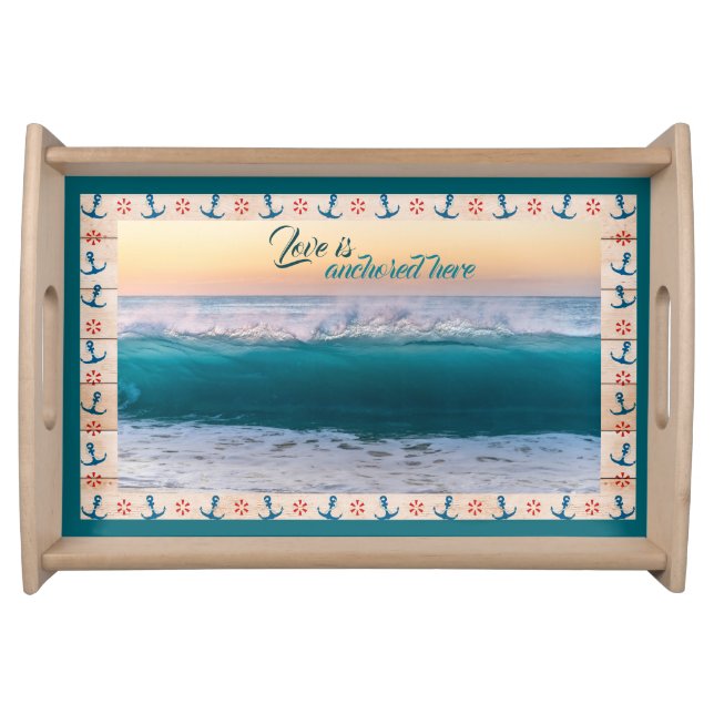 Nautical Love  Serving Tray (Front)