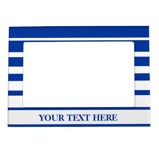 Nautical magnet photo frame | Blue and white (Front)