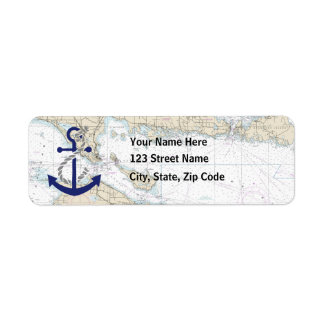 Nautical Map Decor Label