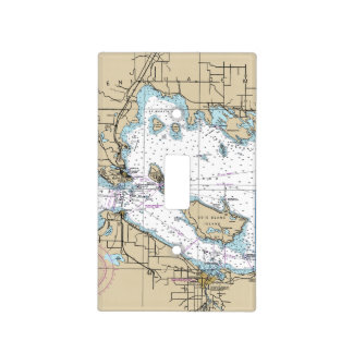 Nautical Map Decor Light Switch Cover