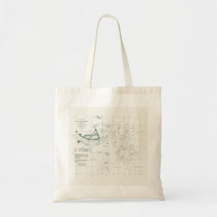 Nautical Map of Nantucket Tote Bag