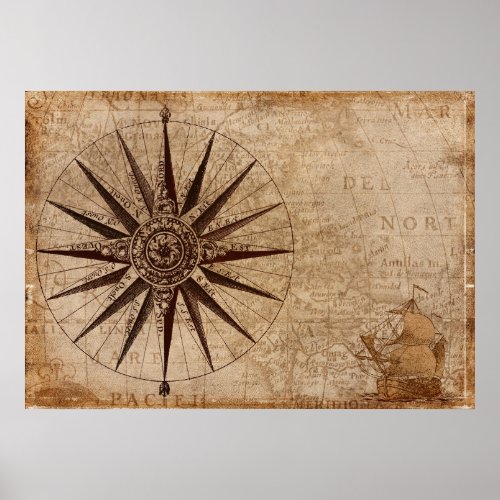 Nautical Map Poster