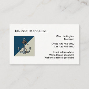 Nautical Marine Boat Anchor Business Card