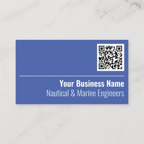 Nautical  Marine Engineers QR Code Business Card