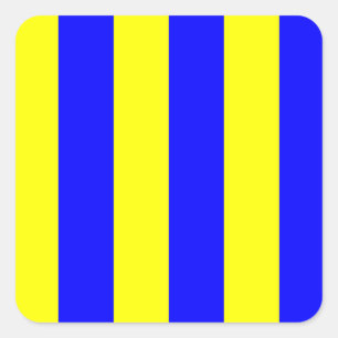 Nautical Marine Signal Flag Letter G (Golf) Square Sticker