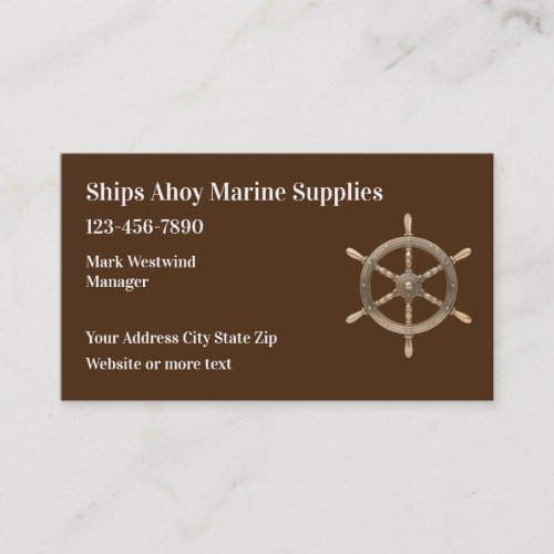 Nautical Marine Supply Theme Business Card