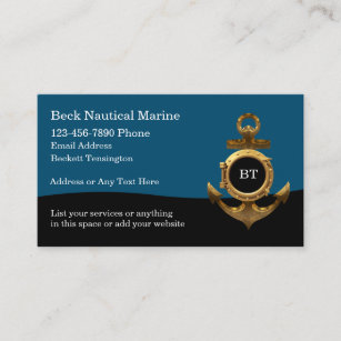 Nautical Marine Theme Business Cards