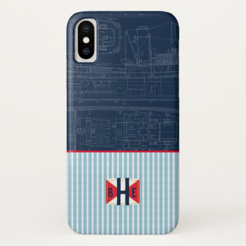 Nautical Maritime Boat Building Marine Flag Summer iPhone X Case