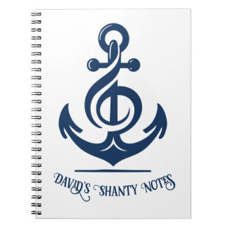 Nautical Melody Anchor Notebook