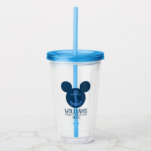 Nautical Mickey  Family Vacation Acrylic Tumbler