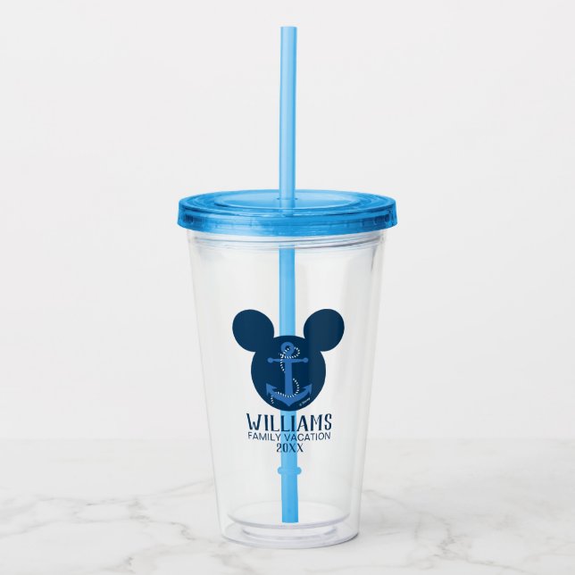 Nautical Mickey | Family Vacation Acrylic Tumbler (Front)