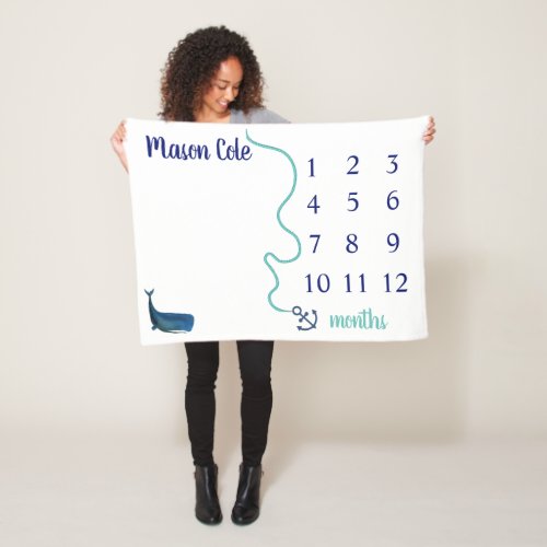 Nautical Milestone Blanket
