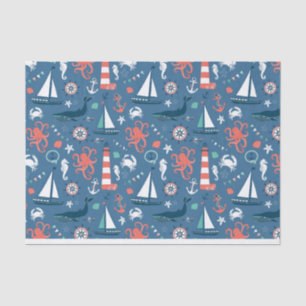 Nautical mini design Tissue Wrapping Tissue Paper