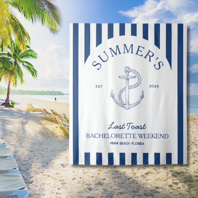 Nautical modern Bachelorette Weekend Decor Tapestry (Nautical modern Bachelorette Weekend Decor Tapestry)