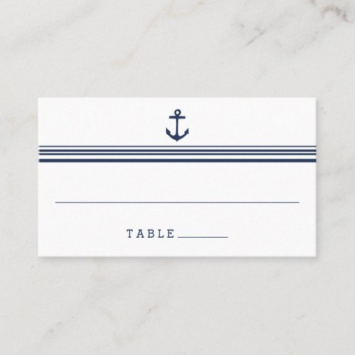 Nautical Modern Wedding Escort Place Cards