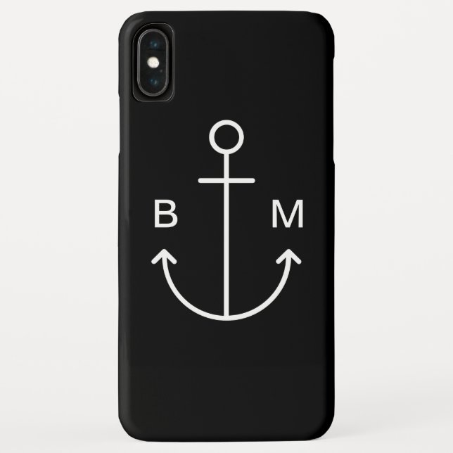 Nautical Monogram Boat Anchor Case-Mate iPhone Case (Back)