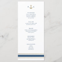 Nautical Monogram Gold and Blue Wedding