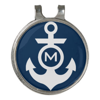 Nautical Monogram Golf Hat Clip