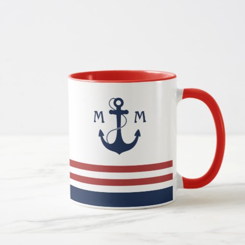 Nautical Monogram Mug