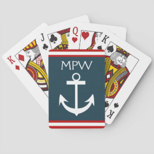 Nautical Monogram - Playing Cards - SRF