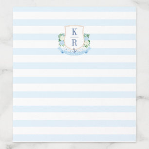 Nautical Monogram Tying The Knot Wedding Shower Envelope Liner