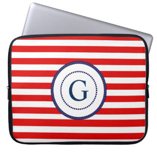Nautical Monogrammed Laptop Case