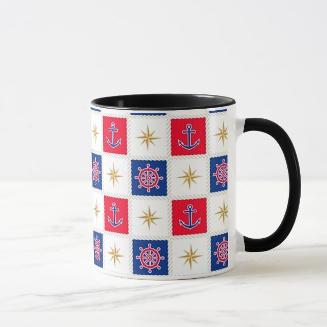 Nautical Mug Anchors and Wheels (Right)