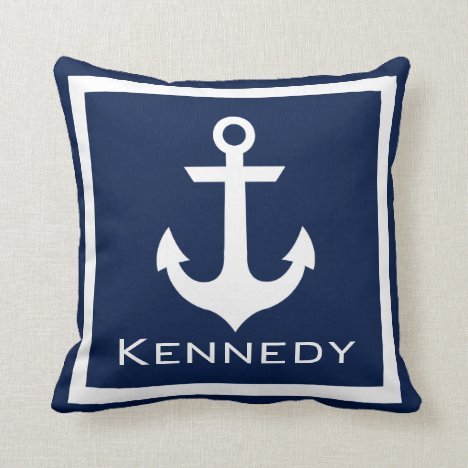 Nautical Name Throw Pillow