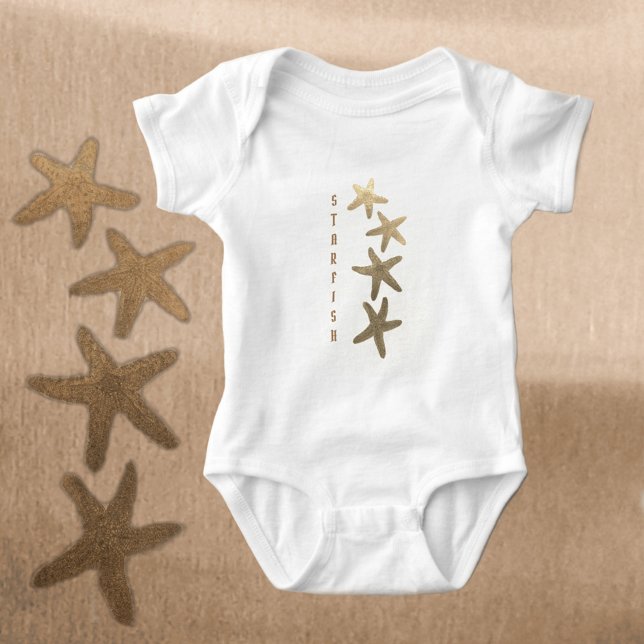 Nautical Natural Starfish Customizable Baby Bodysuit (Creator Uploaded)