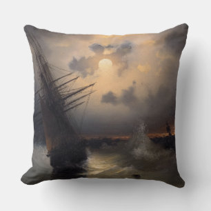 Nautical Naval Painting Marine Russian Art History Throw Pillow