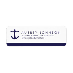 Nautical Navy Address Labels