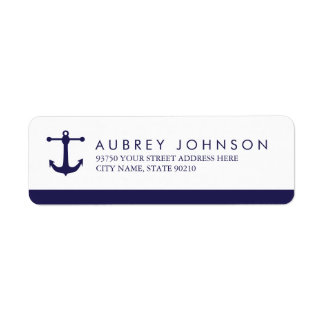 Nautical Navy Address Labels