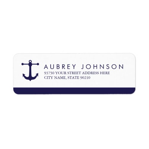 Nautical Navy Address Labels