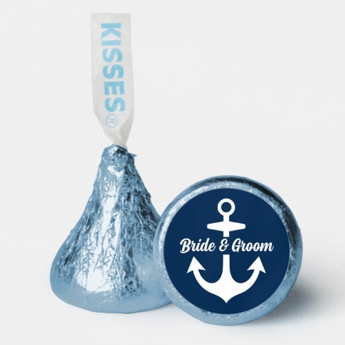 Nautical Navy Anchor Custom Wedding Monogram Hersheys Kisses