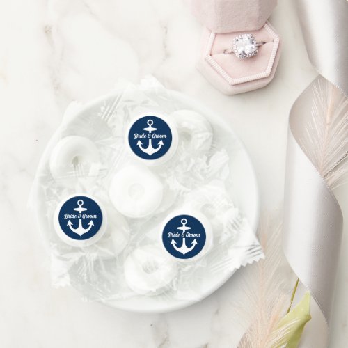 Nautical Navy Anchor Custom Wedding Monogram Life Saver Mints