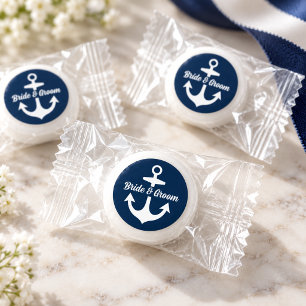 Nautical Navy Anchor Custom Wedding Monogram Life Saver® Mints