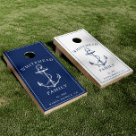 Nautical Navy Anchor Monogram Cornhole Set<br><div class="desc">Have fun with this nautical anchor cornhole set. This design features a place for you to put your initial and name.</div>