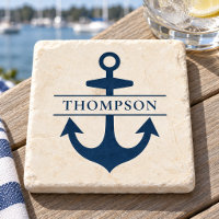 Nautical Navy Anchor Monogram Custom