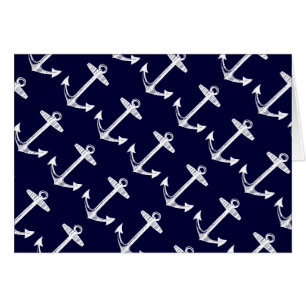 Nautical Navy Anchor Pattern Cards