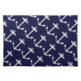 Nautical Navy Anchor Pattern Cloth Placemat
