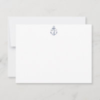 Nautical Navy Anchor Personalized Stationery