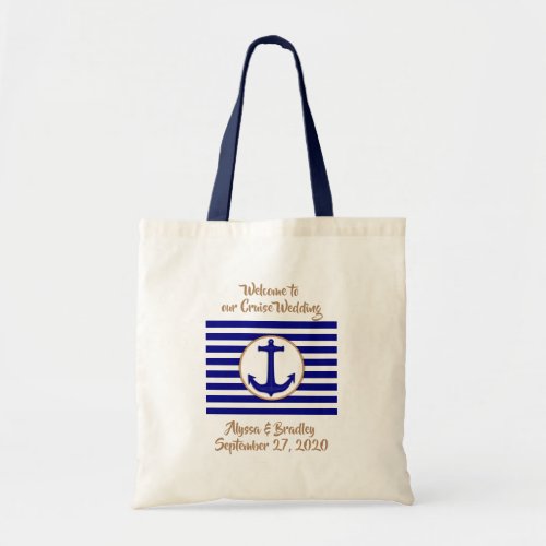 Nautical Navy Anchor Welcome Wedding Bag