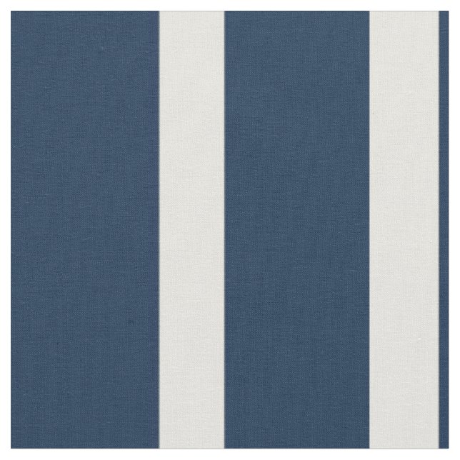 Nautical Navy and White Stripe Fabric (Close Up)