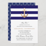 Nautical Navy Baby Shower Invitation