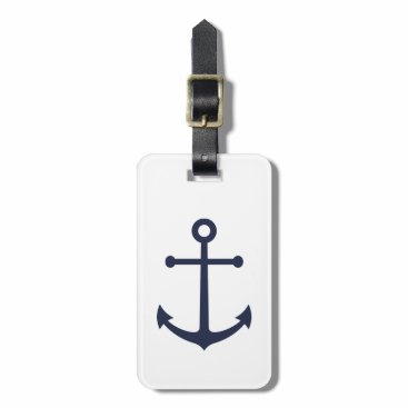 Nautical Navy Blue Anchor Bag Tag Nautical Navy Blue Anchor Bag Tag