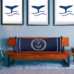 Nautical Navy Blue Anchor Coastal Monogram  Beach Body Pillow<br><div class="desc">Nautical Navy Blue Anchor Coastal Monogrammed design. Everyone loves personalized decor. We also specialize in creating easy templates for personalized and custom nautical vacation rental homes. We make managing a successful rental home easier Whether it is home decor like pillows, rugs, and wall art, games like cornhole, puzzles, and cards,...</div>