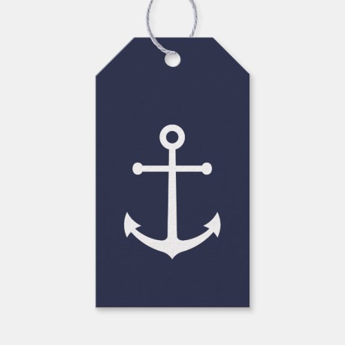 Nautical Navy Blue Anchor Gift Tags