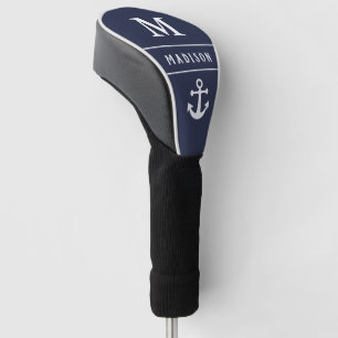 Nautical Navy Blue Anchor  Golf Head Cover