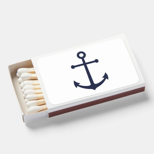 Nautical Navy Blue Anchor Matchboxes