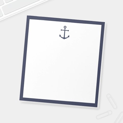 Nautical Navy Blue Anchor Notepad